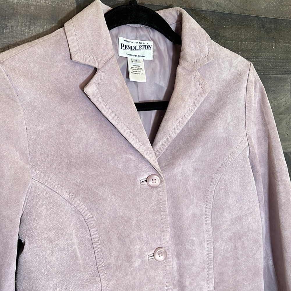 Pretty Smoky Violet Pendleton Suede Jacket - Picture 2 of 4
